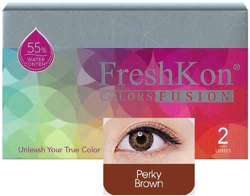 FreshKon Colors Fusion color contact lens - Perky Brown